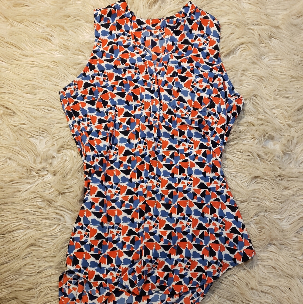 Patterned sleeveless tank